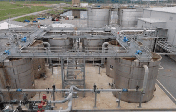 An aerial view of a Zero Liquid Discharge System