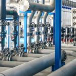 Large industrial water treatment and boiler room. reverse osmosis plant, RO
